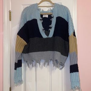 Blue striped sweater